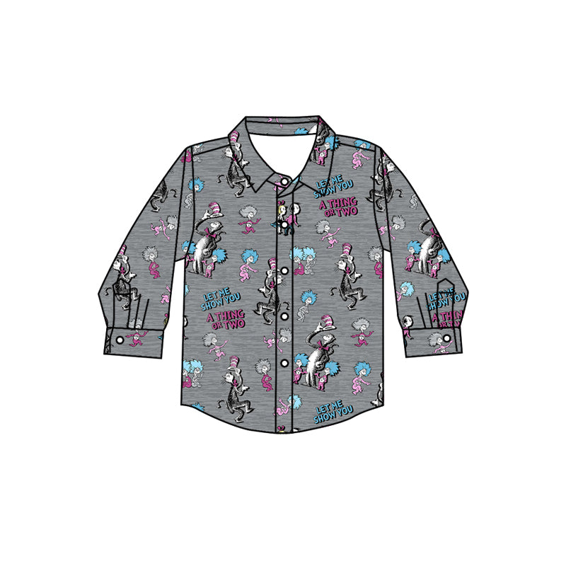 9.18 custom each style moq 5 eta 4-6week baby boys clothes dr button long sleeve top