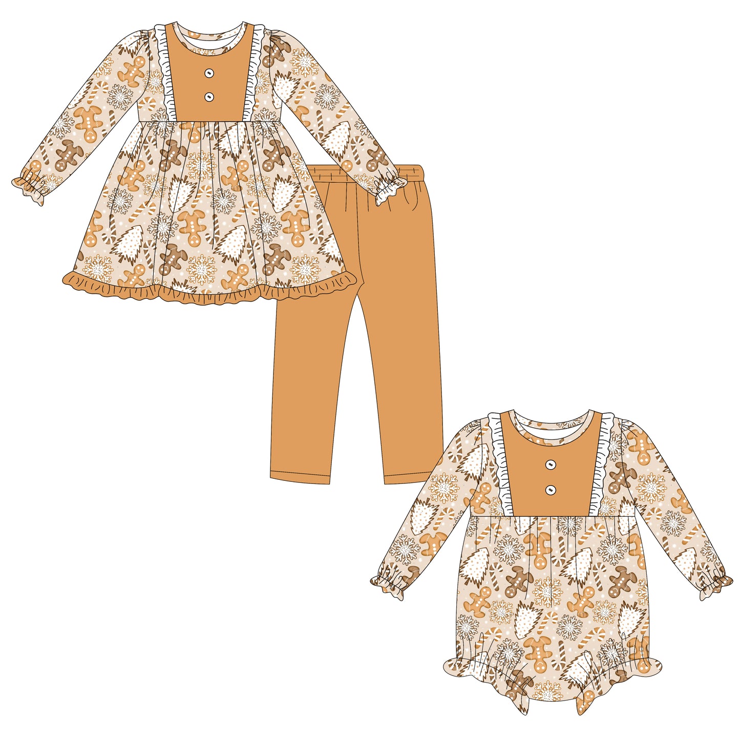 25.6.25 custom each style moq 5eta 4-6week Sibling Sisters Christmas baby girl long sleeve pants sets and rompers match family design