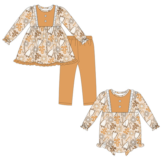 25.6.25 custom each style moq 5eta 4-6week Sibling Sisters Christmas baby girl long sleeve pants sets and rompers match family design