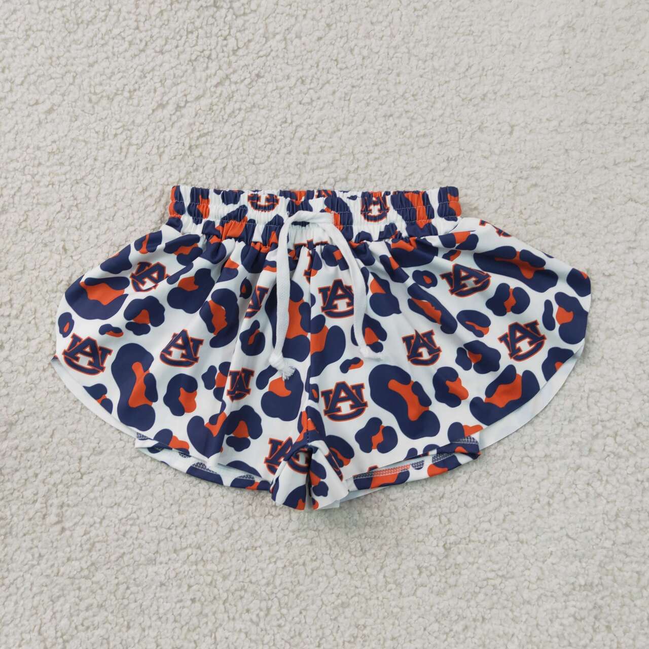 RTS NO MOQ yoga fabric SS0819 Baby Girls Leopard Ruffle Edge Shorts Sports Active Yoga Bottom