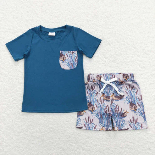 RTS Baby Boys Ducks Sibling Rompers Outfits Clothes Sets