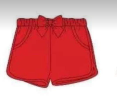 red cotton shorts