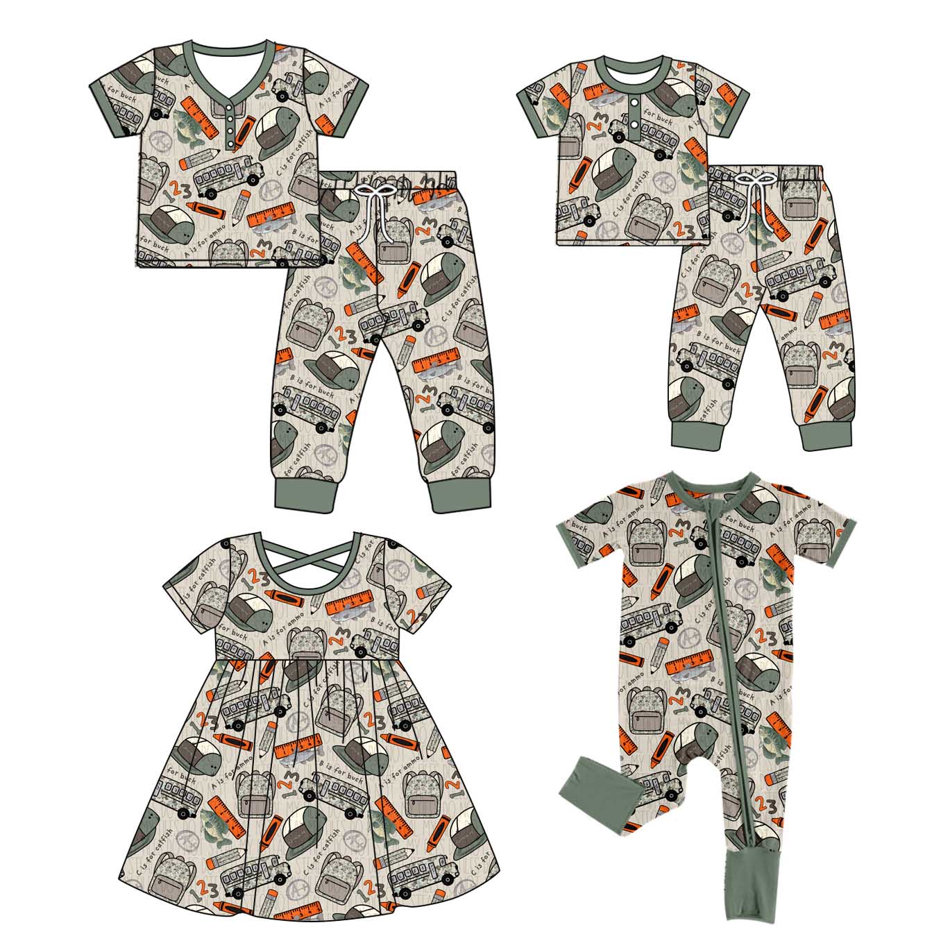 4.26 custom each style moq 5eta 4-6week Sibling Sister short sleeve pants sets and adult sets and dress and romper match design