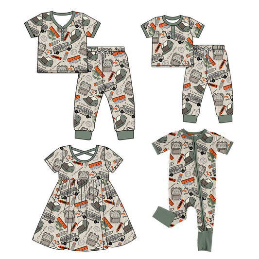 4.26 custom each style moq 5eta 4-6week Sibling Sister short sleeve pants sets and adult sets and dress and romper match design