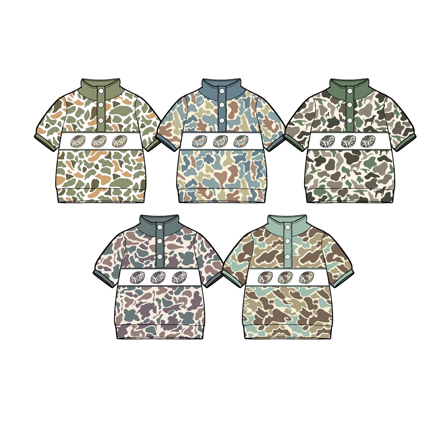 25.11.10 custom each style moq 5 eta 6-8week Sibling Sisters camouflage baby boys short sleeve top 5 match family design