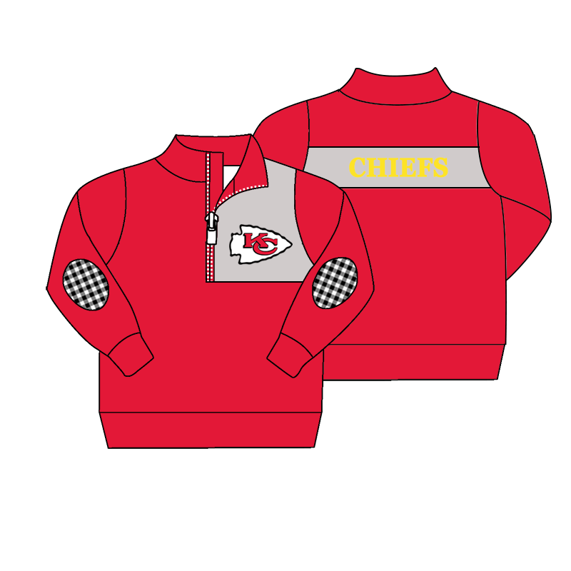 custom moq 5 mix size MSD070401 Baby Kids Long Sleeve Zip Up Pullover Casual Top