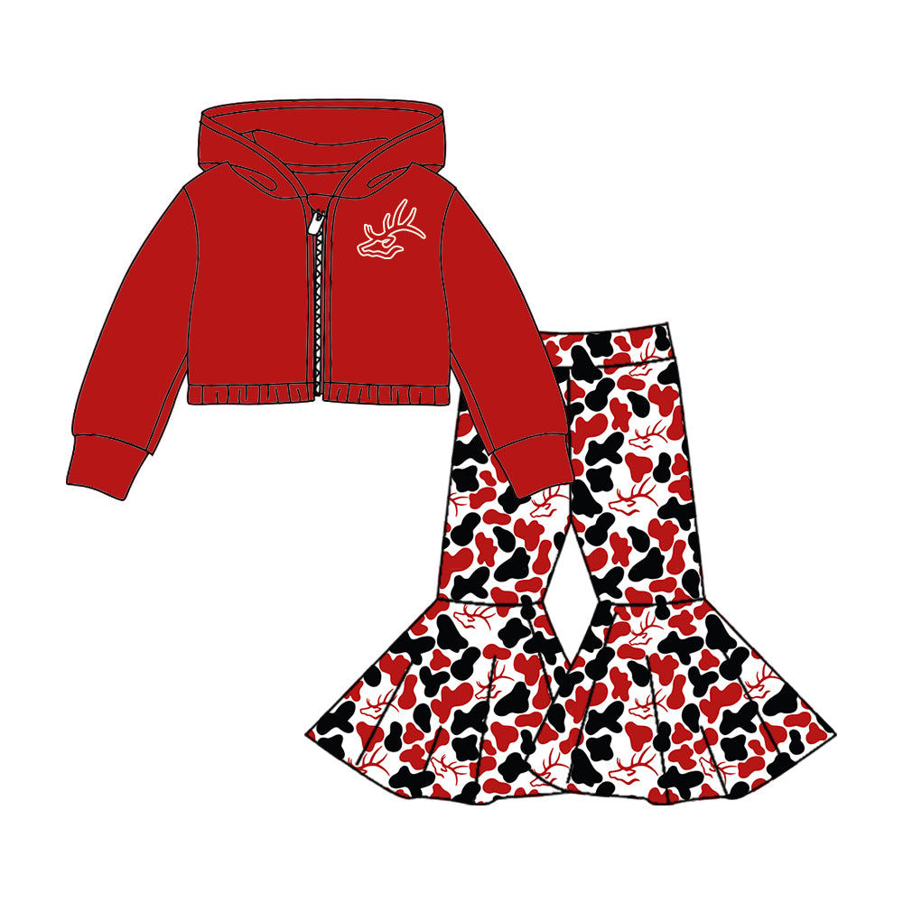 Custom moq 5 mix size milk silk summer teams baby girls clothes camouflage red hooded long sleeve pants sets and skirts sets and dress and jumpsuit and top-25.8.6