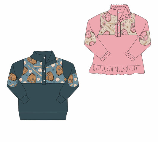 25.8.23 custom each style moq 5eta 4-6week Sibling Sister baseball baby boy long sleeve top 2