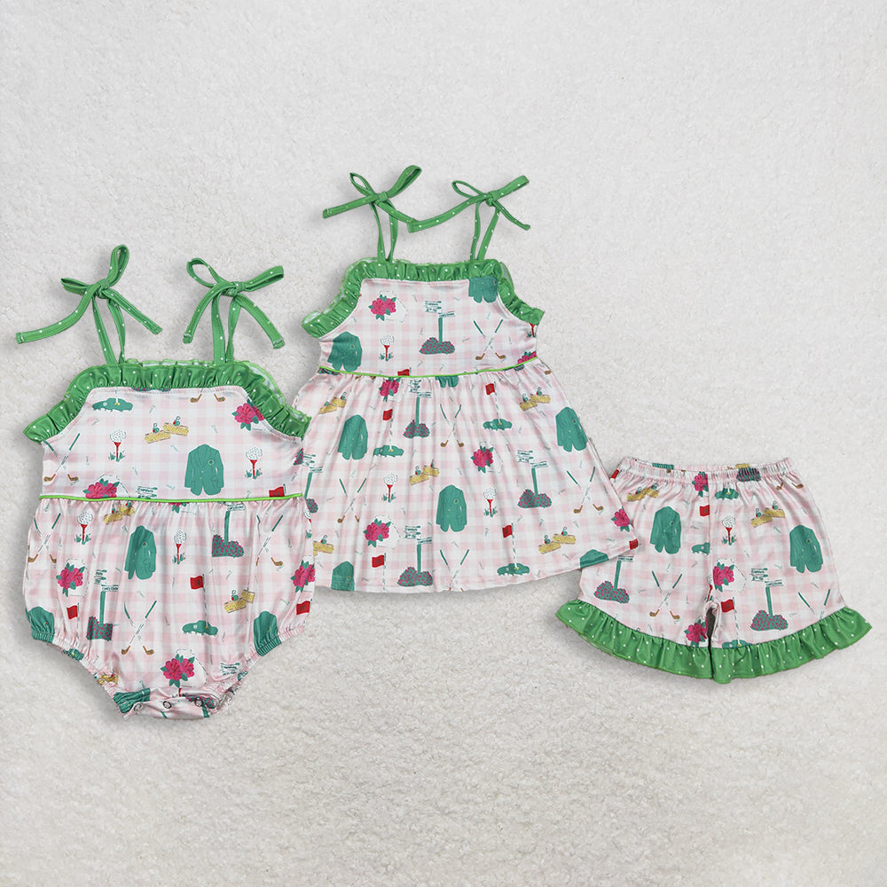 RTS NO MOQ sibling baby girls clothes short sleeve Clothes Sets and romper