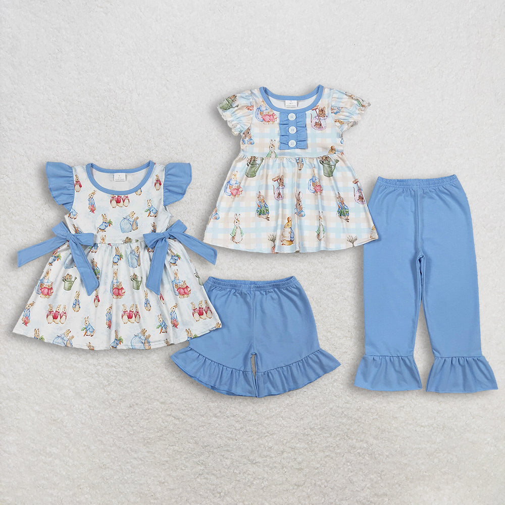 RTS NO MOQ sibling baby girls clothes easter short sleeve Clothes Sets