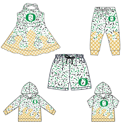 Custom summer teams baby girls clothes team white hooded long sleeve tops and short sleeve top and dress and pants and shorts-25.6.3