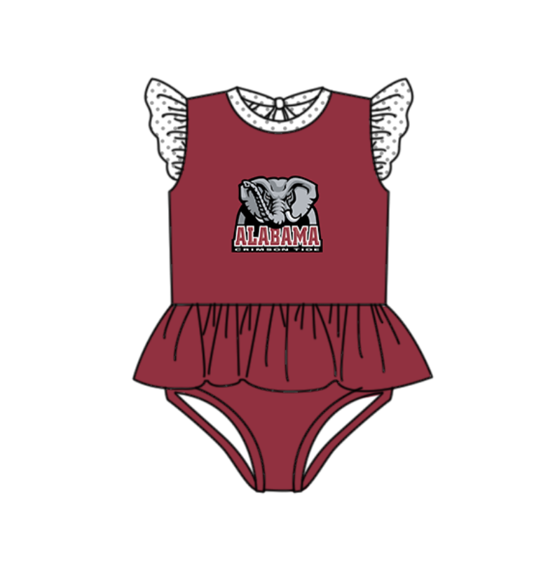Custom moq 5 mix size milk silk summer teams baby girl boys clothes Red Two-Piece Swimsuit Set One Piece Swimsuits boy swim trunks