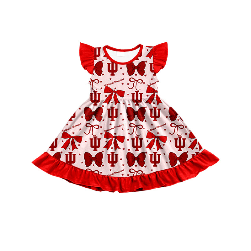 Custom moq 5 mix size milk silk summer teams baby girls clothes team bow red sleeveless skirts sets and dress 1 and dress 2 and dress 3-25.6.26