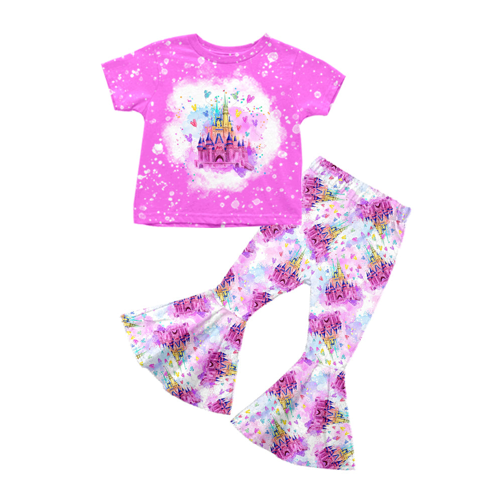 3.14 custom each style moq 5eta 4-6week Sibling Sister baby girls short sleeve pants set and set 8 match design