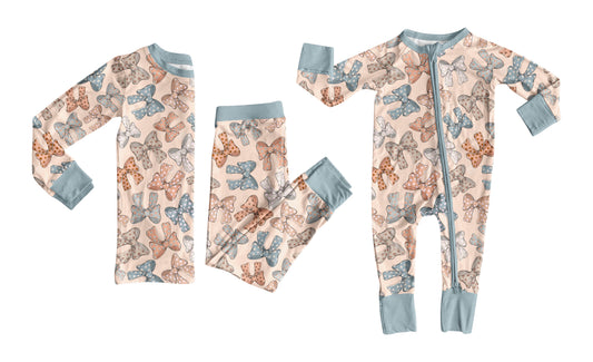 25.7.12 custom each style moq 5eta 4-6week Sibling Sister bow baby girl long sleeve pants sets and rompers match family design