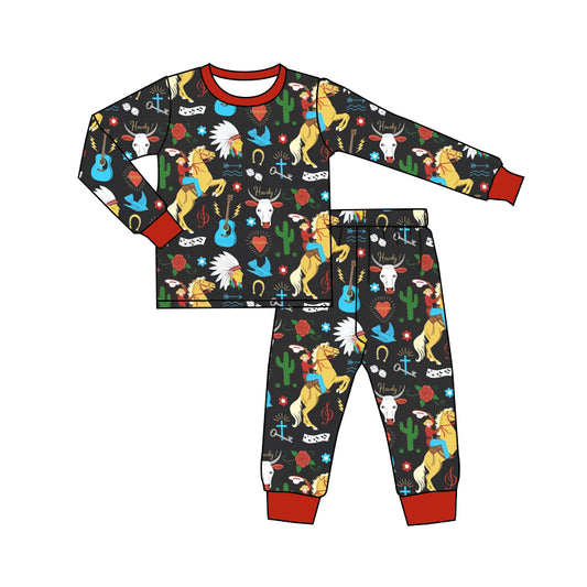 8.17 custom each style moq 5eta 4-6week Sibling Sister catcus black baby boy sets and rompers match family design