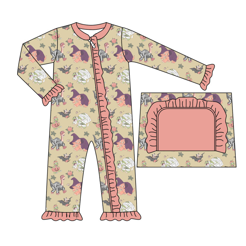 8.16 custom each style moq 5eta 4-6week Sibling Sister dinosaur baby girls sets and rompers match family design