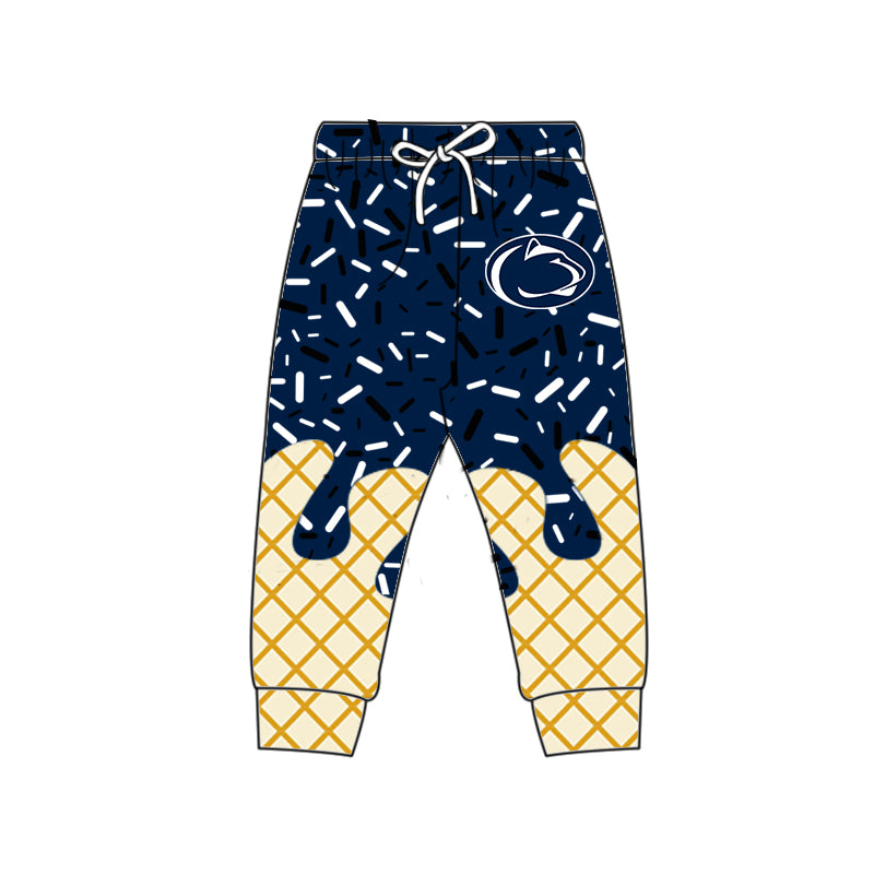 Custom summer teams baby girls clothes team dark blue hooded long sleeve tops and short sleeve top and dress and pants and shorts-25.6.2