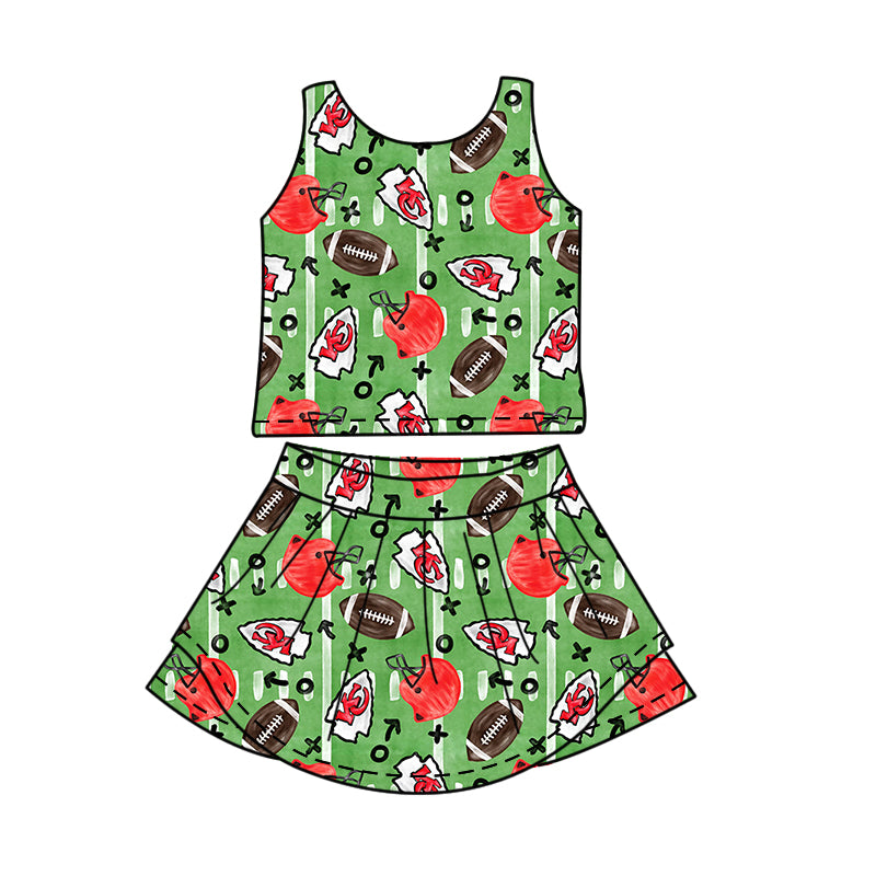 Custom moq 5 mix size milk silk summer teams Baby Girl Green Sleeveless Top And Shorts Set Sleeveless Skirt Set Yoga Dress Romper