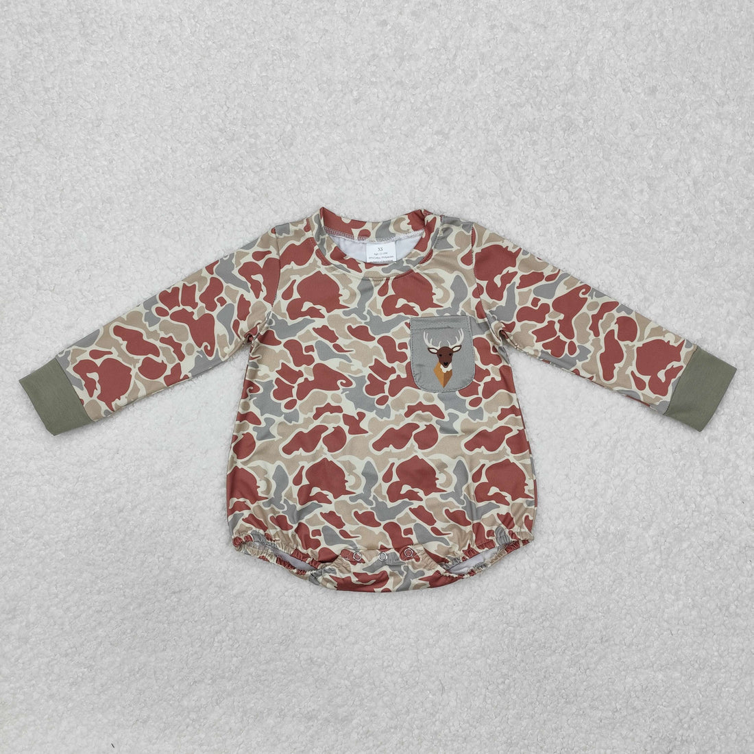 RTS NO MOQ Sibling baby boy clothes  camouflage duck long-Sleeve rompers