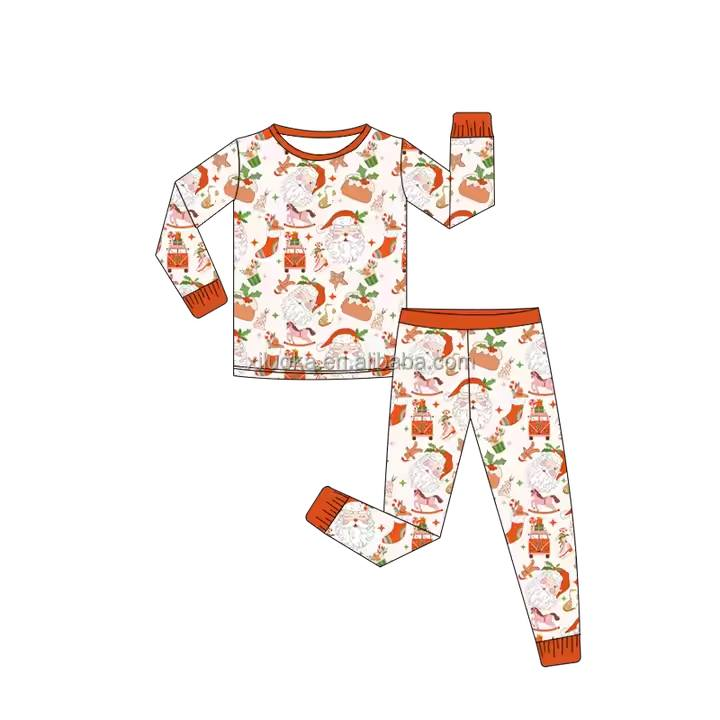 Custom moq 5 each style eta 6-7weeks baby boy clothes Christmas long sleeve pants sets -25.8.1