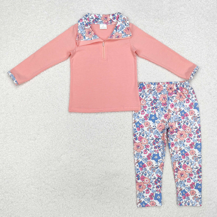RTS NO MOQ Sibling baby girl boys clothes duck floral long sleeve pants Sets