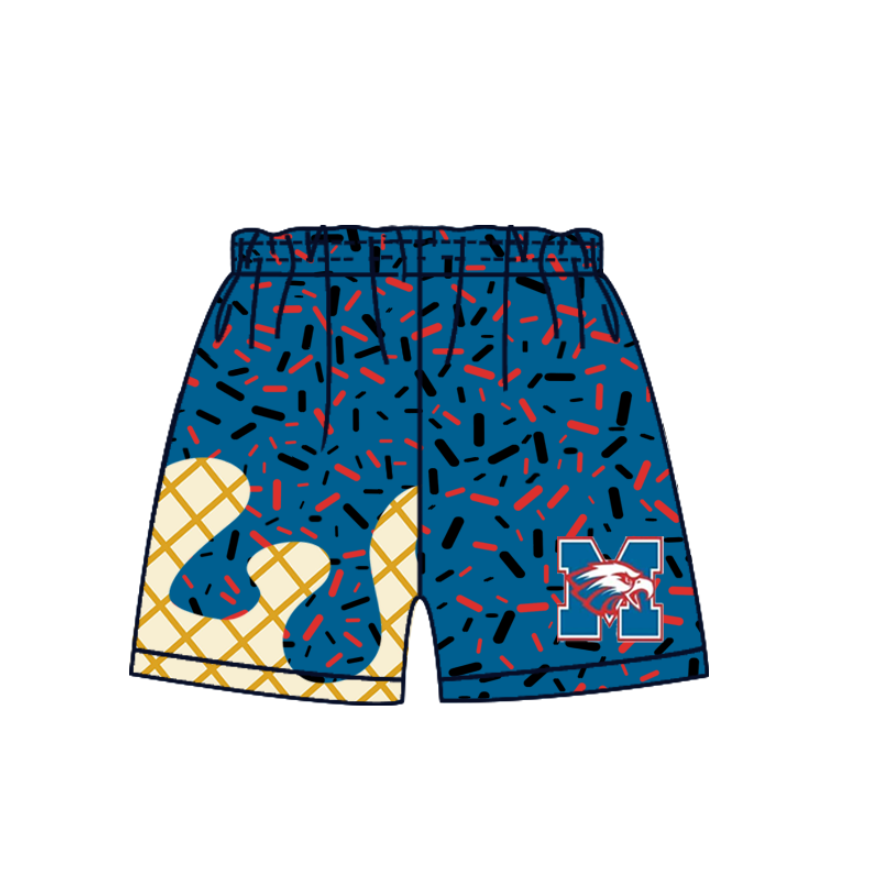 Custom moq 5 mix size milk silk eta 6-8weeks summer teams brick red baby girls clothes team sleeveless skirts shorts  cheer sets kids icde gream shorts drip shorts