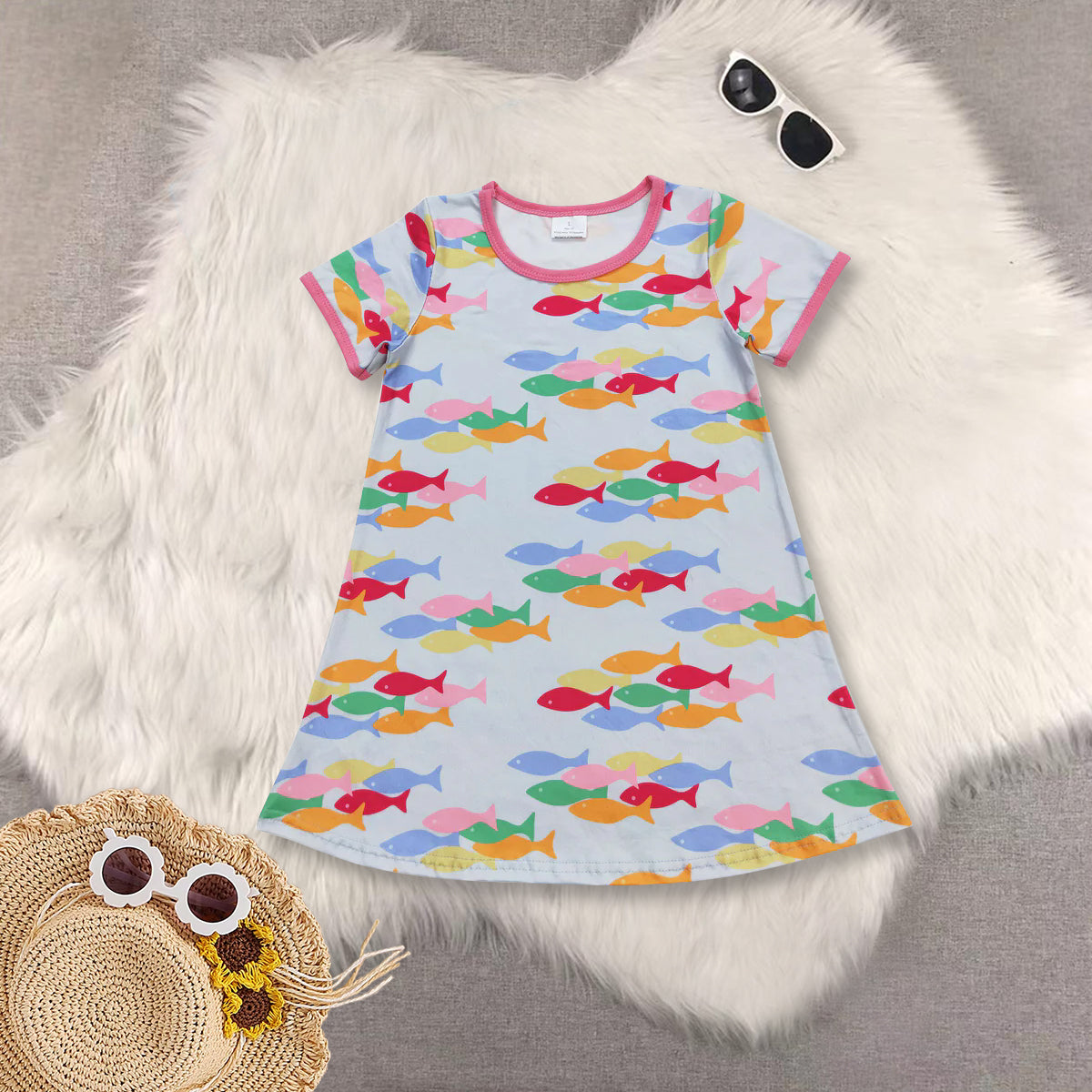 RTS baby girls clothes short Sleeve dress