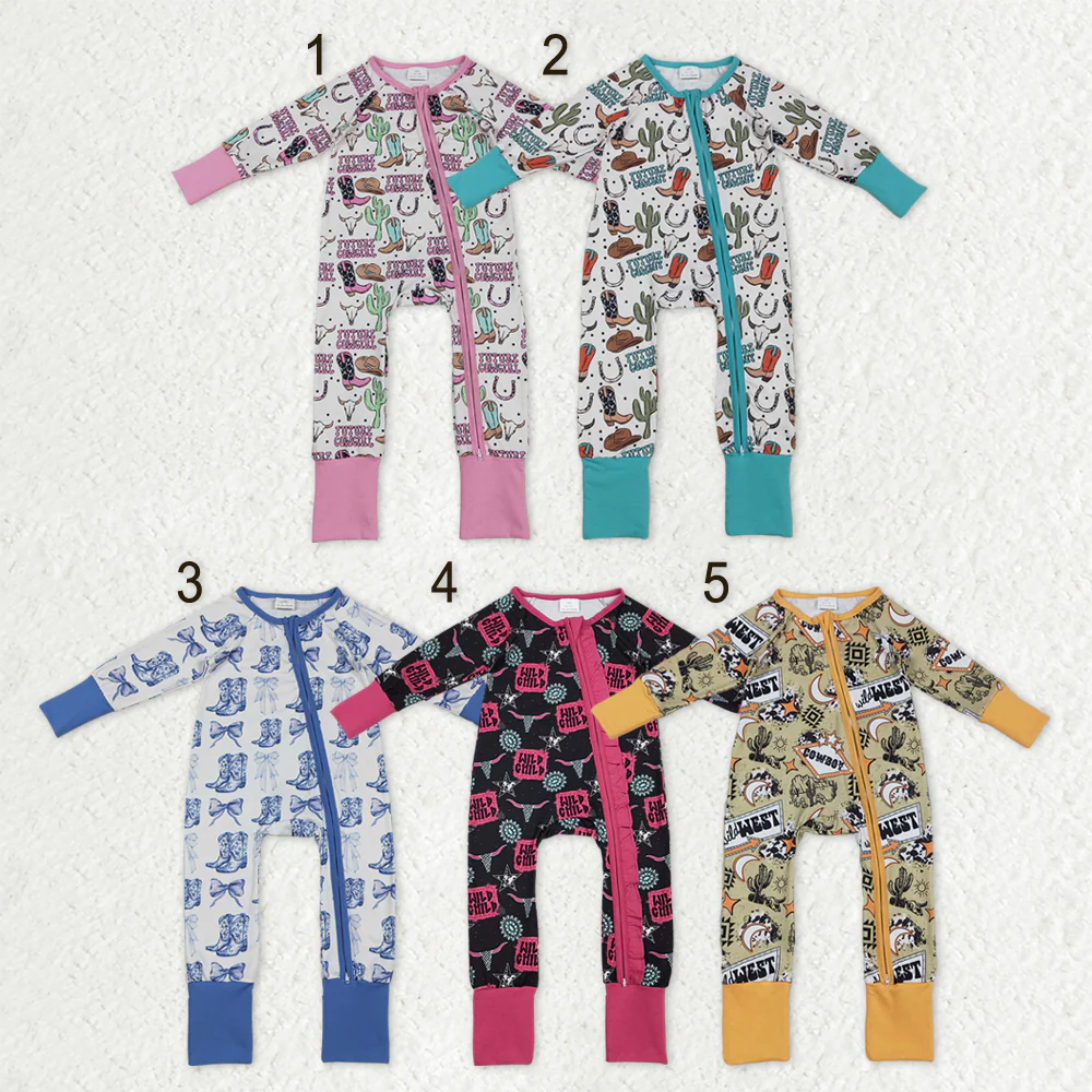 RTS NO MOQ Sibling Baby boy girls clothes long-sleeved rompers