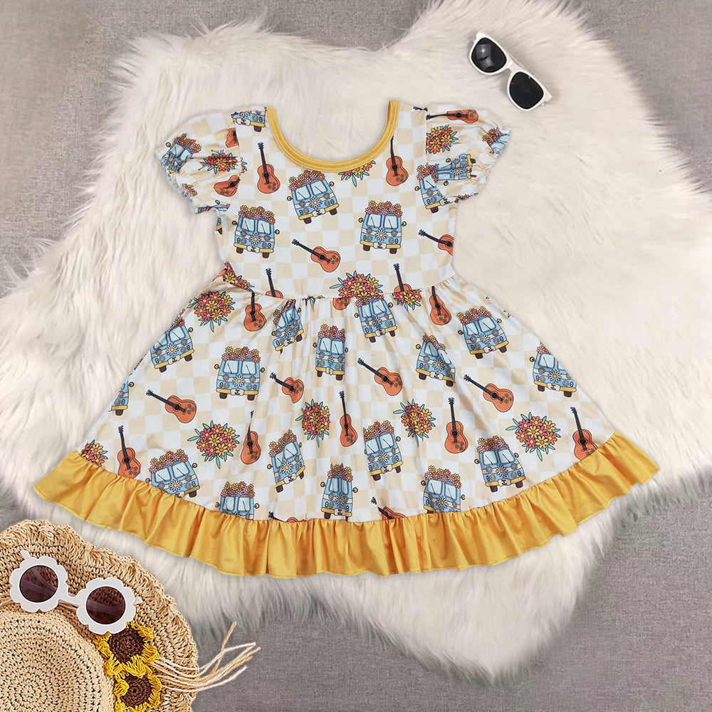 RTS baby girls clothes  short Sleeve dress