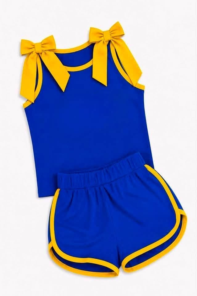 custom moq 5 mix size MATN01Butterfly-patterned cotton short-sleeved shorts set