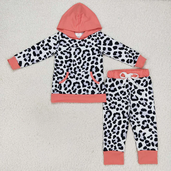RTS NO MOQ Sibling Baby girls boy clothes hooded long-sleeved trousers suits