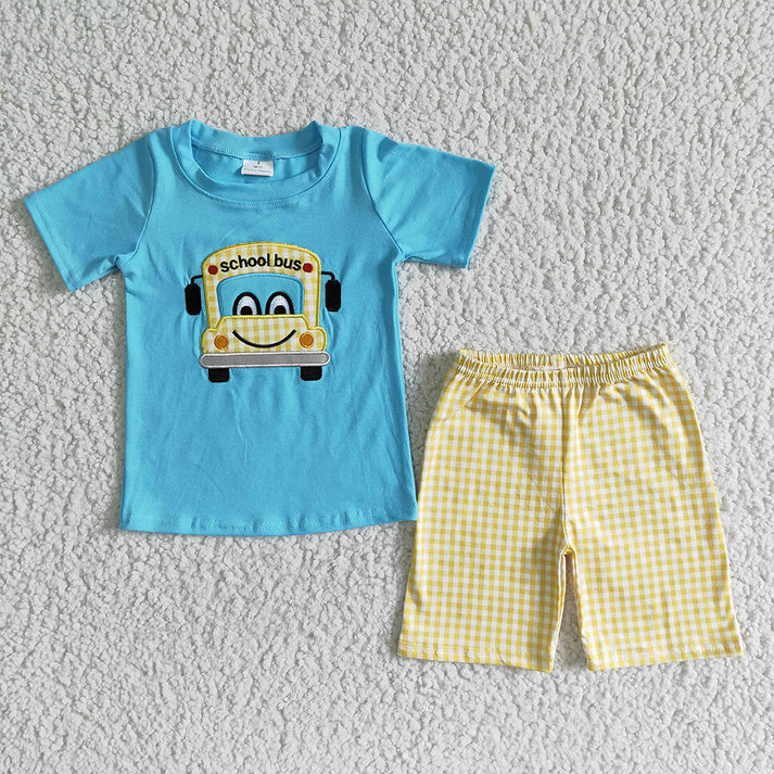 RTS NO MOQ Baby Girls and Boys Summer Short Sleeve Shorts Sets