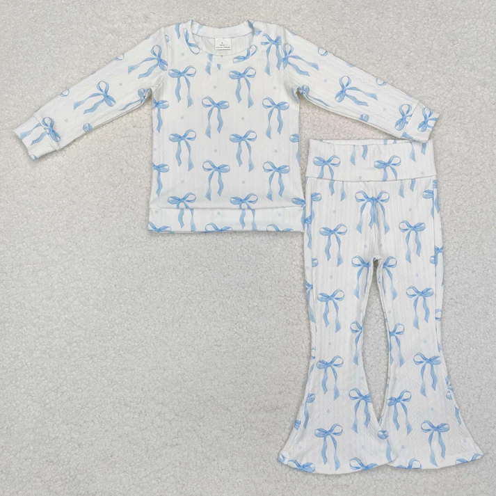 RTS NO MOQ Sibling baby girl clothes floral long sleeve pants Sets