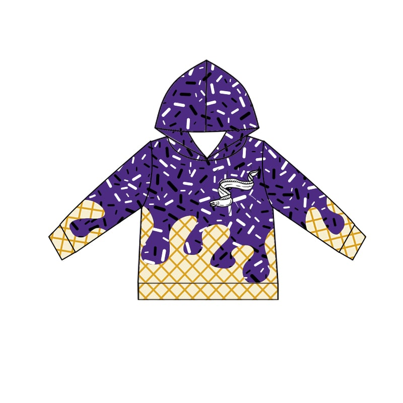 Custom moq 5 mix size baby girls  Summer ice cream series clothes