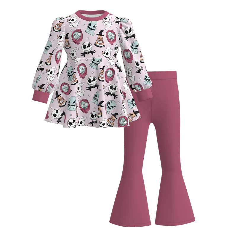 Custom moq 5 each style eta 6-7weeks baby girl short sleeve pants sets and dress 1 and dress 2