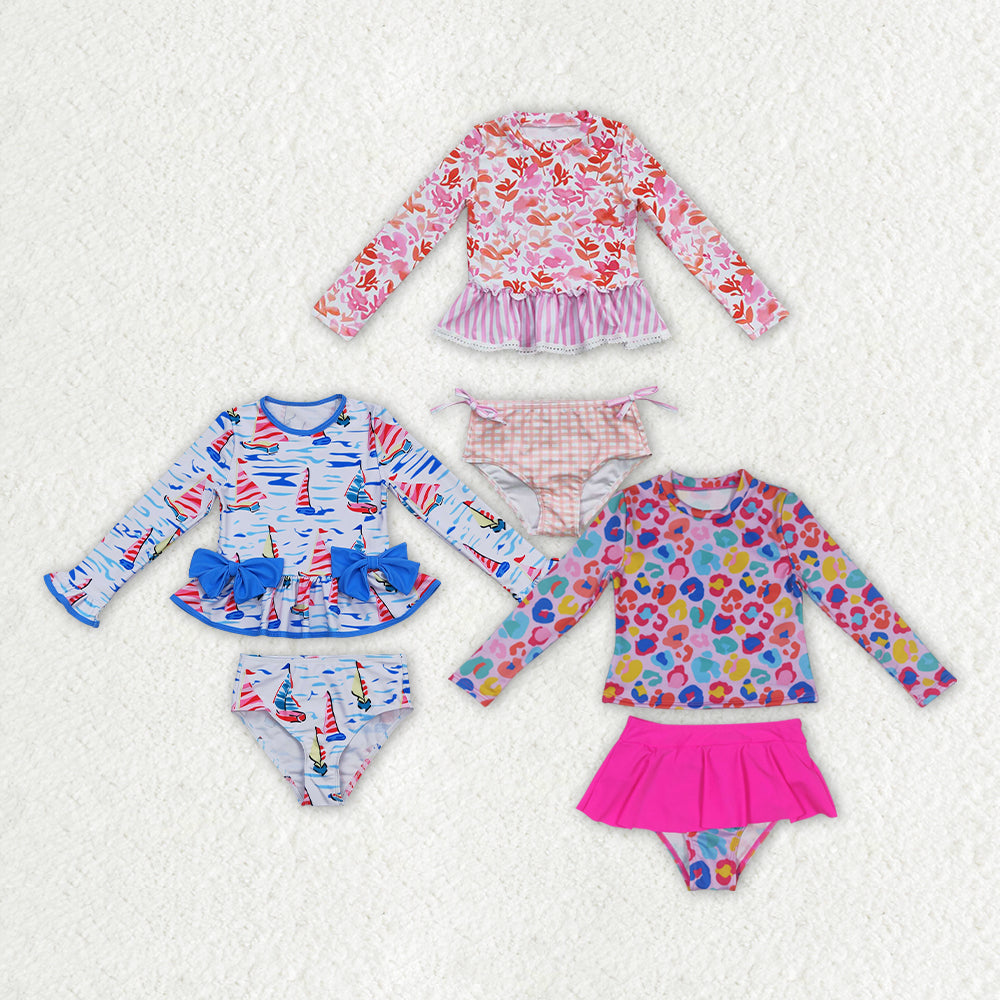RTS NO MOQ baby girl clothes Short Skirt Set & Swimsuit