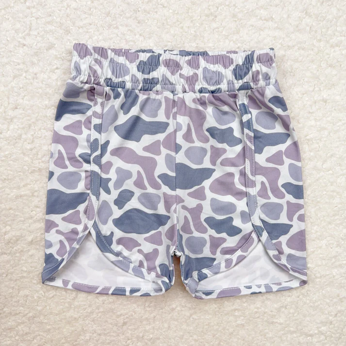 RTS NO MOQ Sibling baby girl clothes camouflage summer shorts
