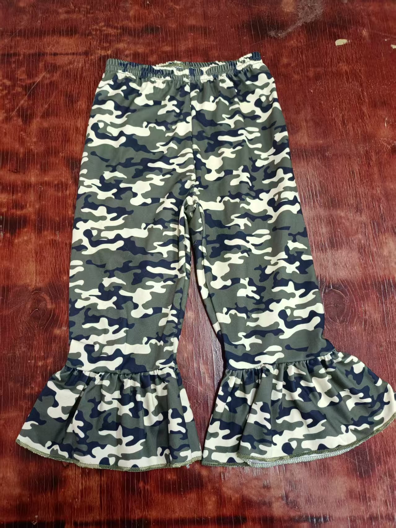 Custom moq 3 eta 6-7weeks baby girl clothes camouflage lace long Pants
