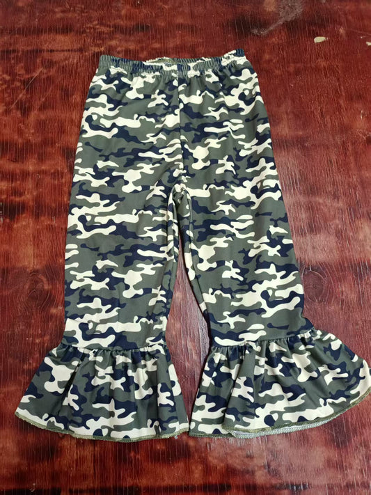 Custom moq 3 eta 6-7weeks baby girl clothes camouflage lace long Pants