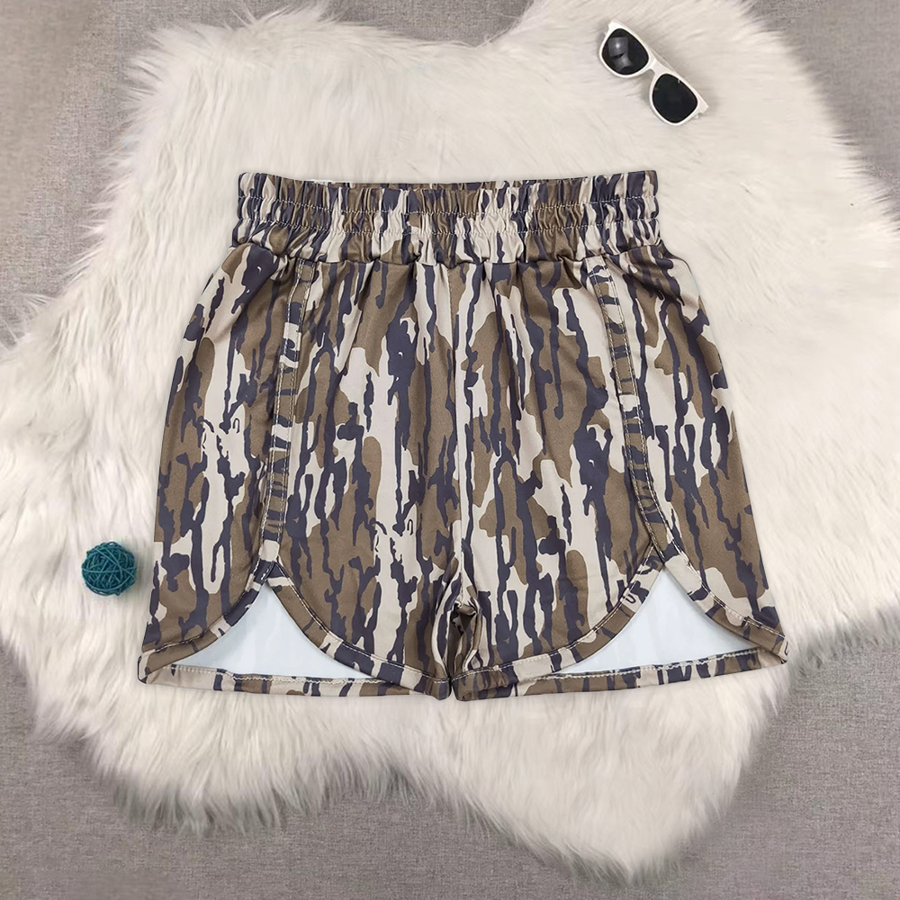 RTS NO MOQ baby girl clothes camouflage summer shorts