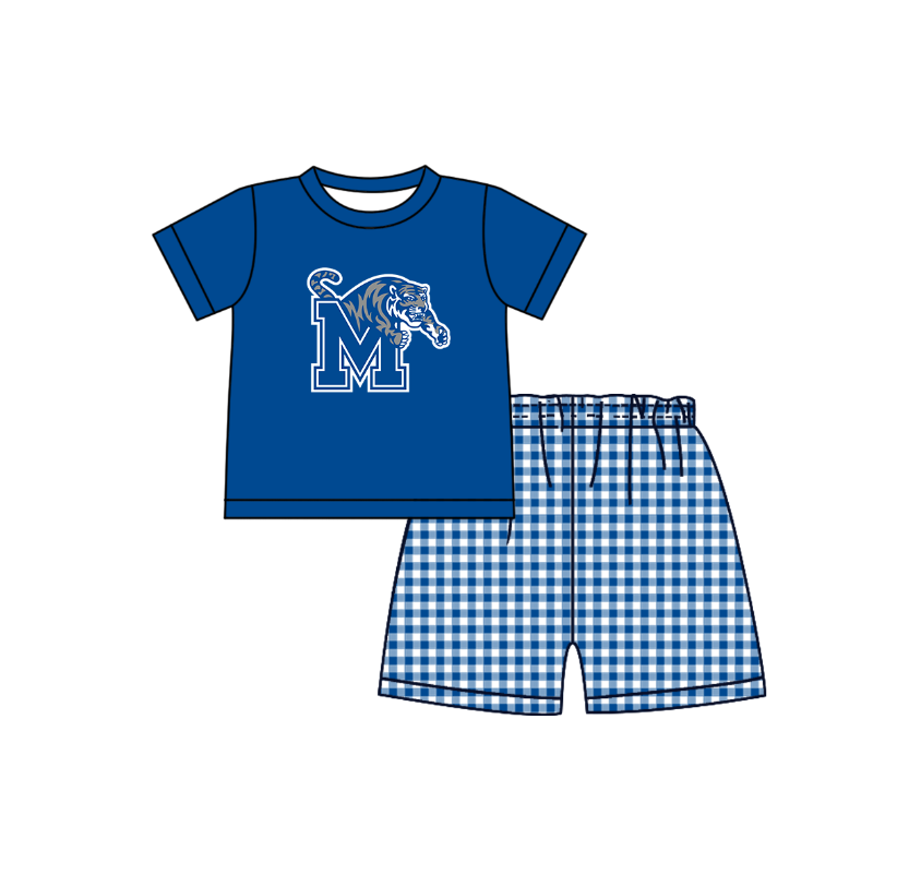 Custom moq 5 mix size milk silk summer teams blue Polka Dot Baby Romper Set Short-Sleeved Thong Dress for Girls And Short-Sleeved Shorts for Boys Cute Baby Outfit