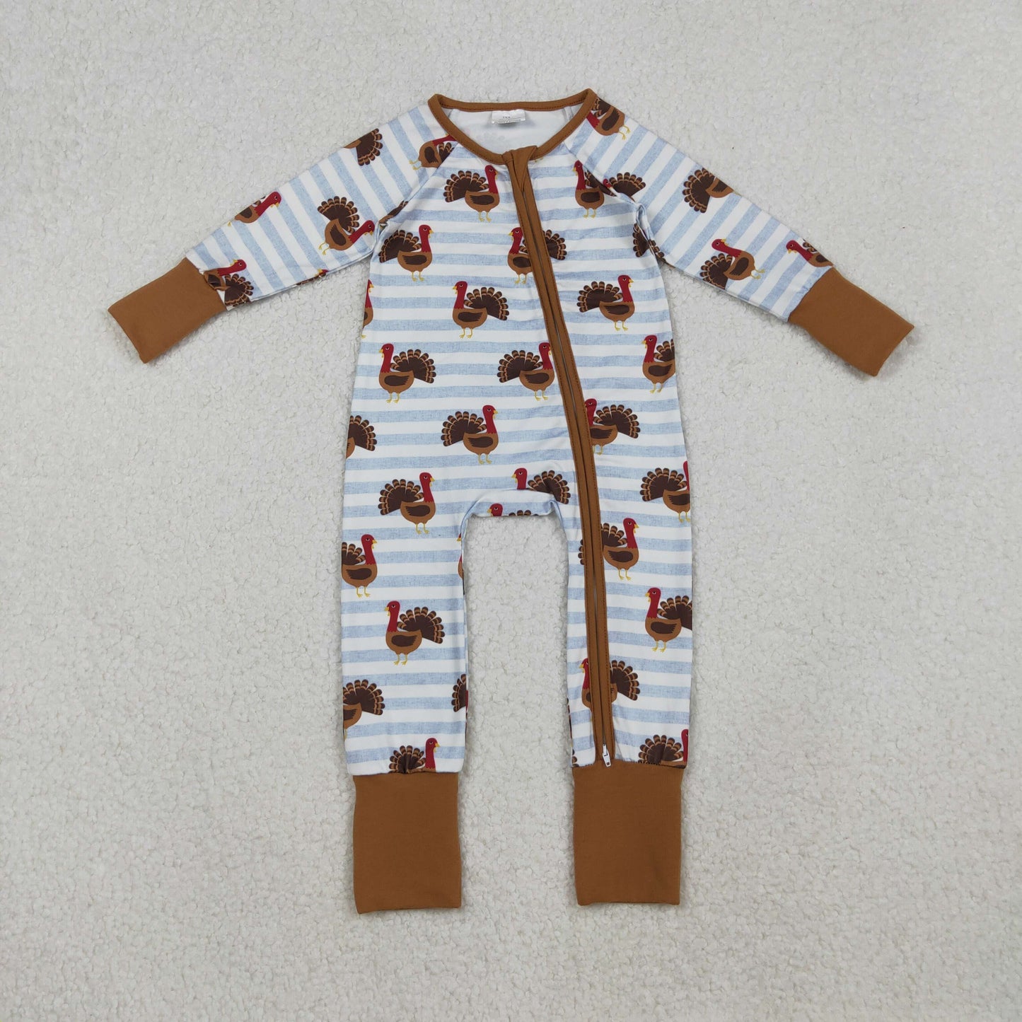 RTS NO MOQ Sibling Baby boy girls clothes Thanksgiving turkey long-sleeve rompers
