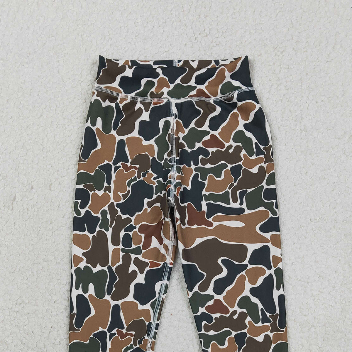 RTS NO MOQ P0690 Baby Girls Southern Dark Brown Camo Active Legging Pants Yoga Bottoms for Toddlers Girls