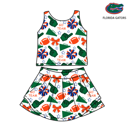 Custom moq 5 mix sizes summer teams baby girls clothes team green short sleeve skirts shorts sets and dress-25.6.7