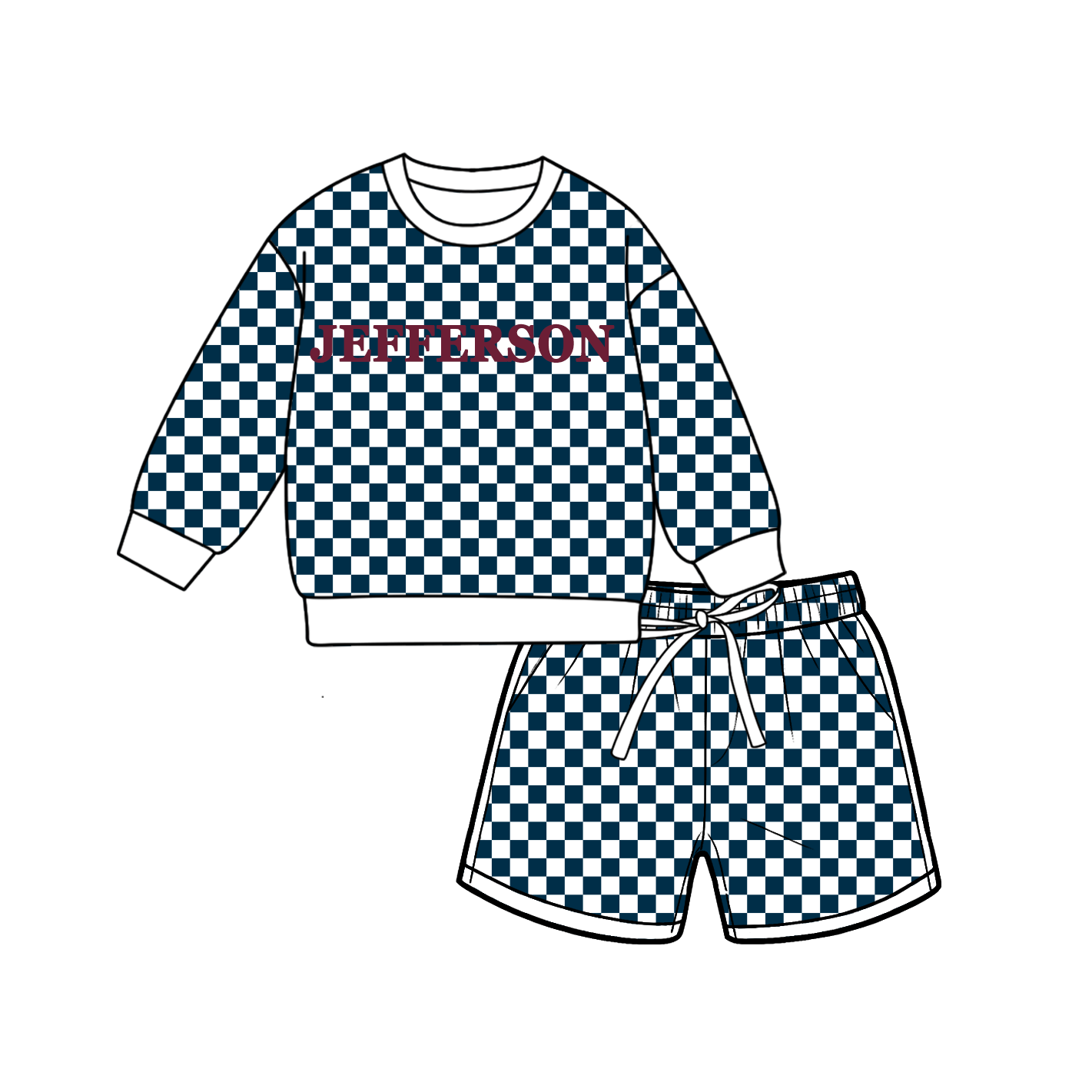 custom moq 5 mix size XY070301 Baby Kids Navy Blue Top And Pants Daily Clothes Sets