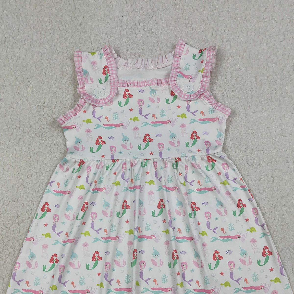 RTS NO MOQ GSD2142 Cute Clothes Baby Girls Sleeveless Knee-Length Dress Cute Summer Dress