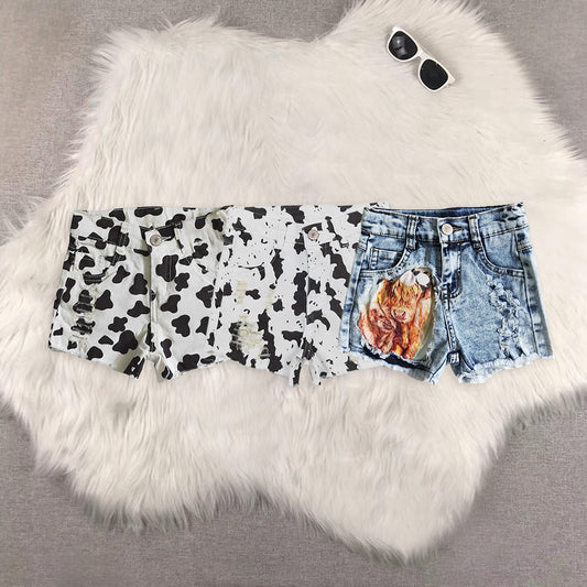 RTS NO MOQ Sibling baby girl boys clothes summer jeans shorts