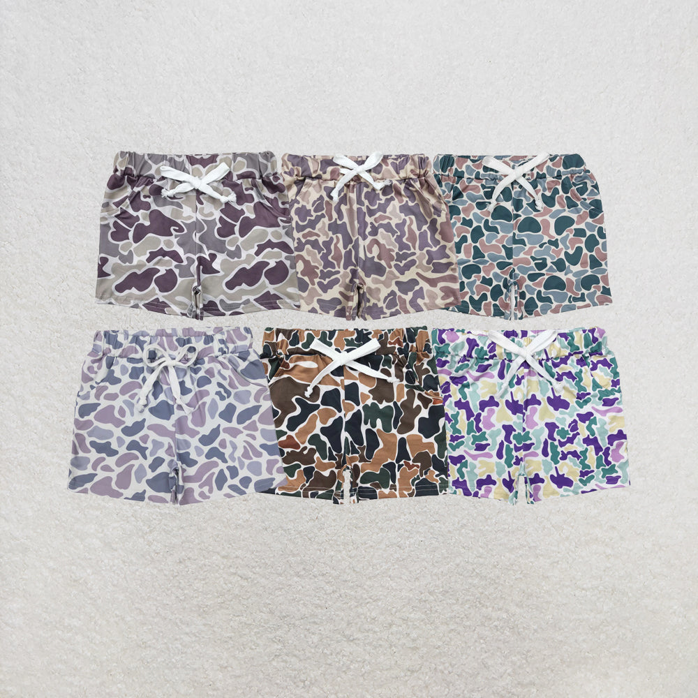 RTS NO MOQ（In Stock)Baby Boys Green Camo Summer Shorts Bottoms