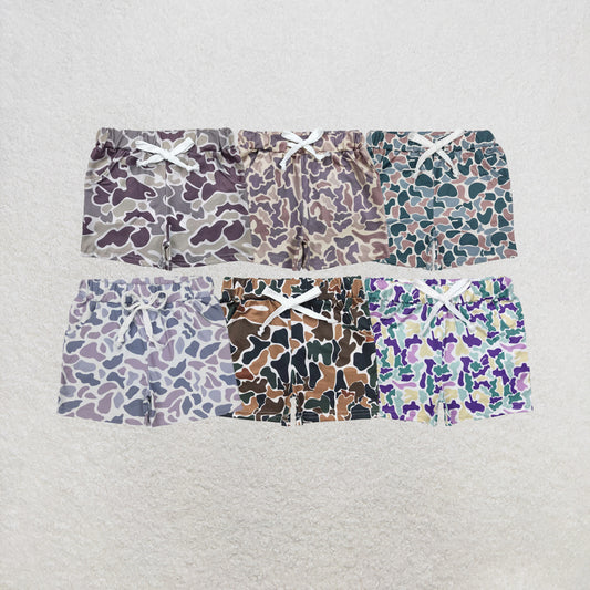 RTS NO MOQ（In Stock)Baby Boys Green Camo Summer Shorts Bottoms